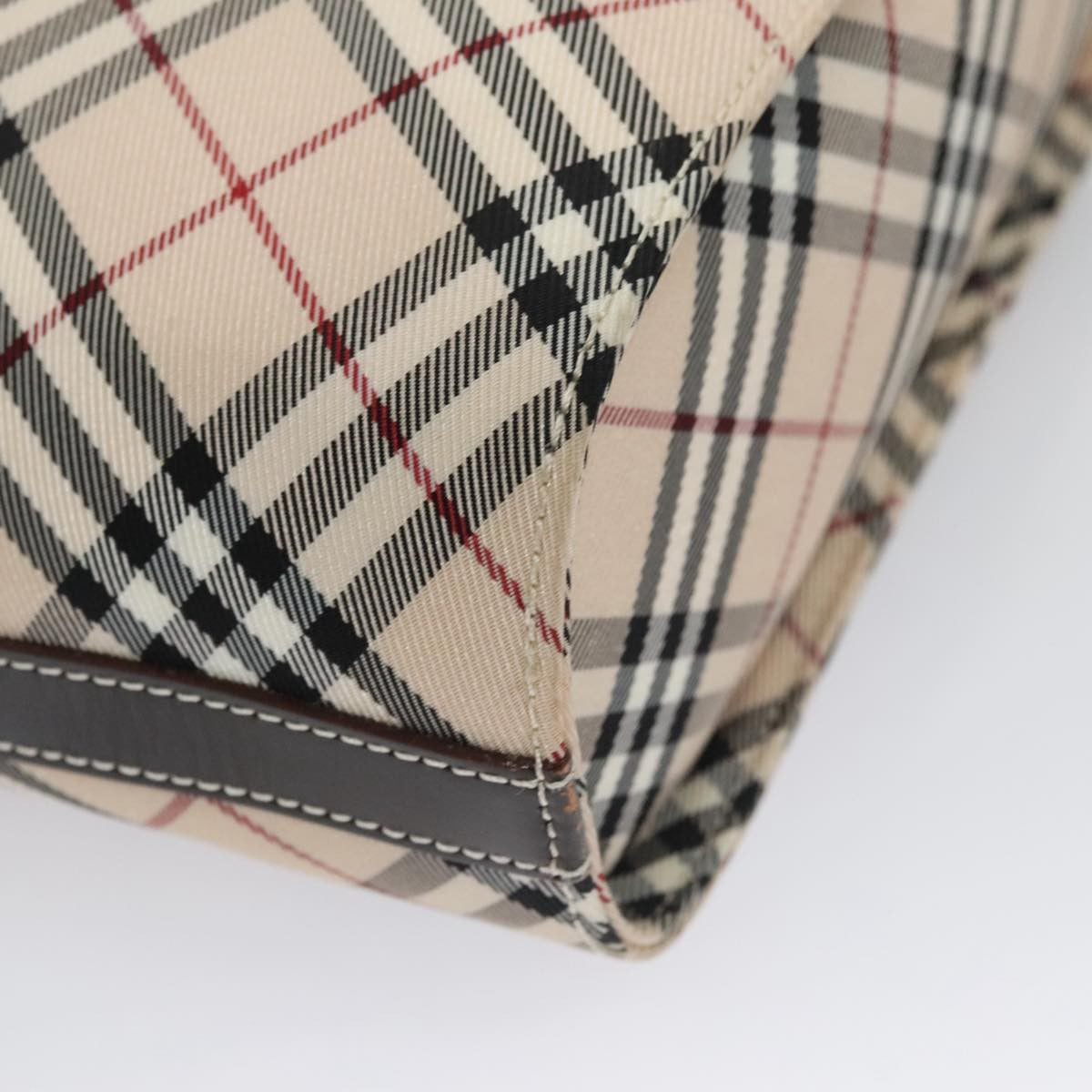 Burberry Nova Check Shoulder Bag Canvas Beige Canvas Shoulder Bag