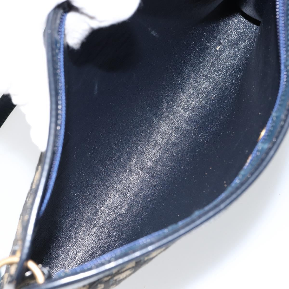 Christian Dior Vintage Trotter Shoulder Bag Canvas Navy Canvas Shoulder Bag Bag (Pre-Owned)