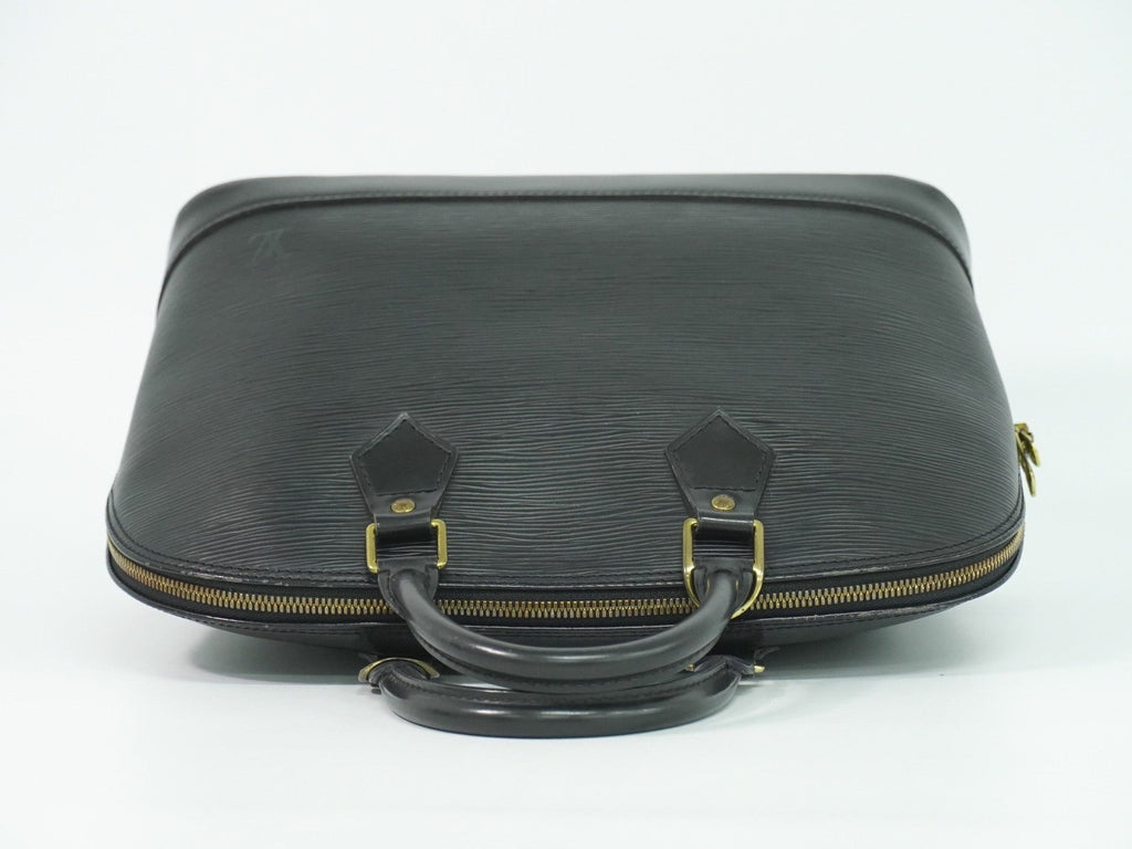 Louis Vuitton Alma Handbag Epi Leather Black Leather Handbag