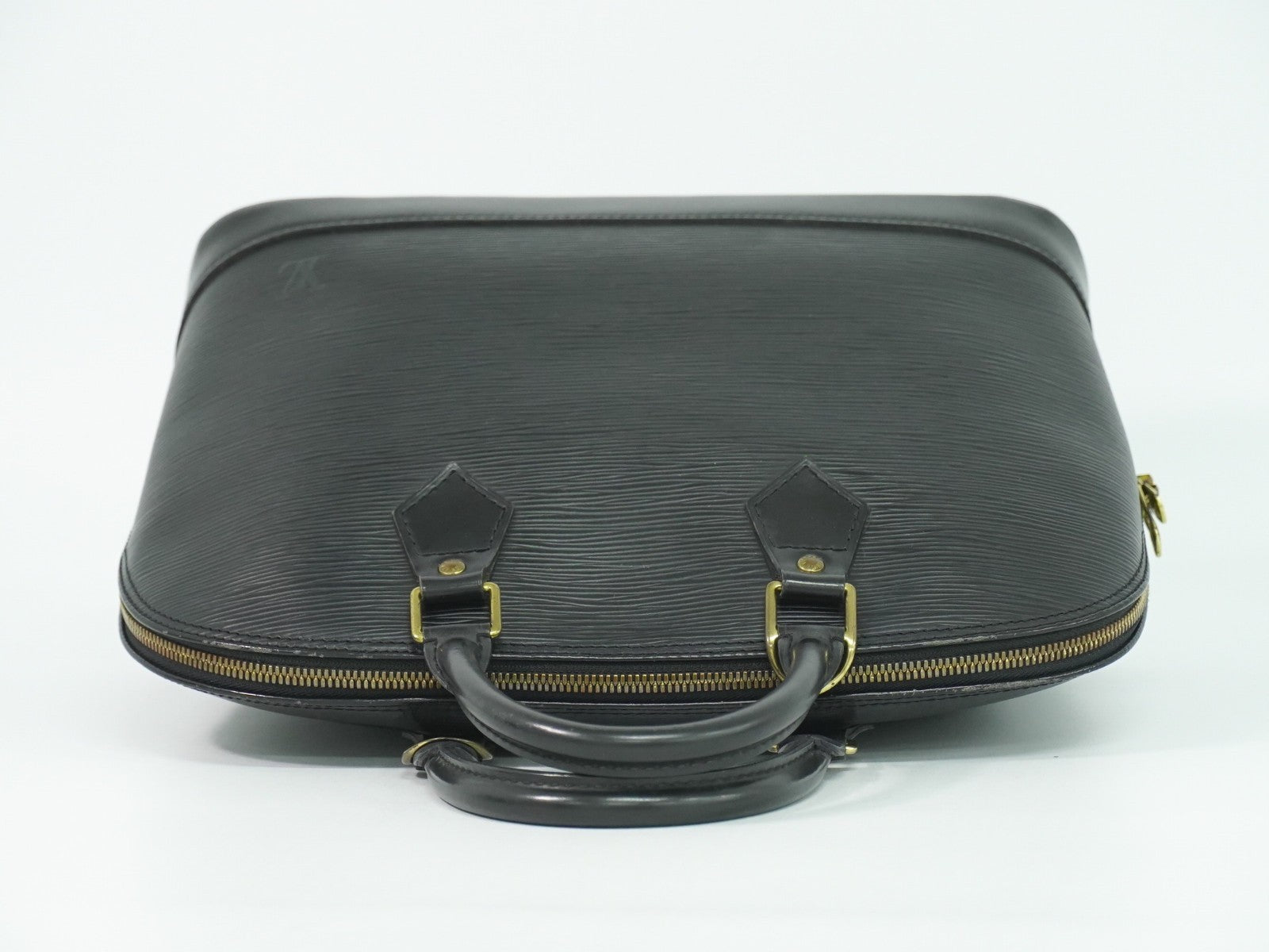 Louis Vuitton Alma Handbag Epi Leather Black Leather Handbag
