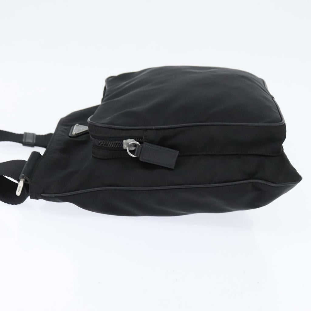 Prada Front Pocket Messenger Bag Tessuto Black Nylon Shoulder Bag Bag