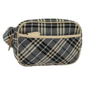 Burberry Waist Bag Vintage Check Canvas Blue Canvas Shoulder Bag