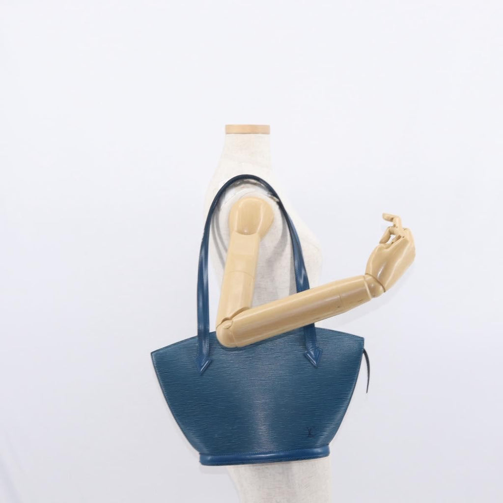 Louis Vuitton Saint Jacques Handbag Epi Leather Blue Leather Shoulder Bag