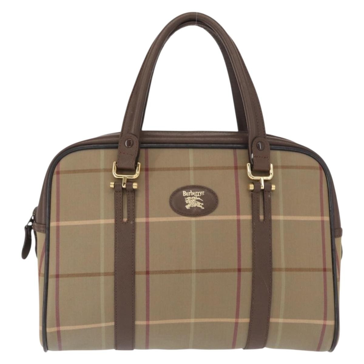 Burberry Nova Handbag Canvas Beige Canvas Handbag