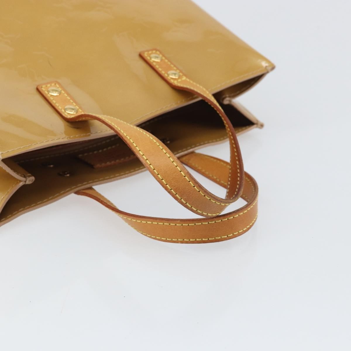 Louis Vuitton Reade Handbag Monogram Vernis Beige Patent_Leather Handbag