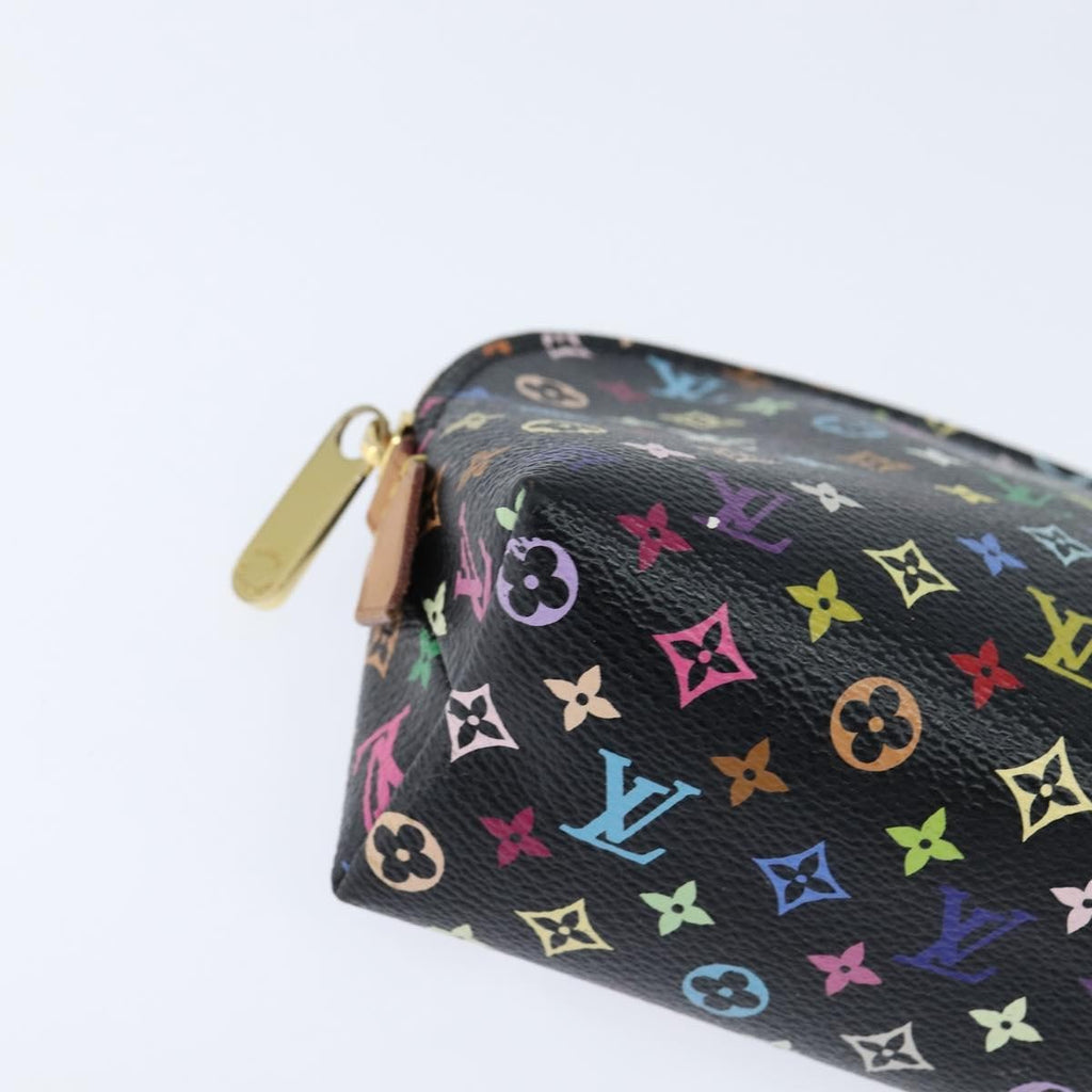 Louis Vuitton Cosmetic Pouch Monogram Multicolor Black Canvas Clutche & Pouche Bag