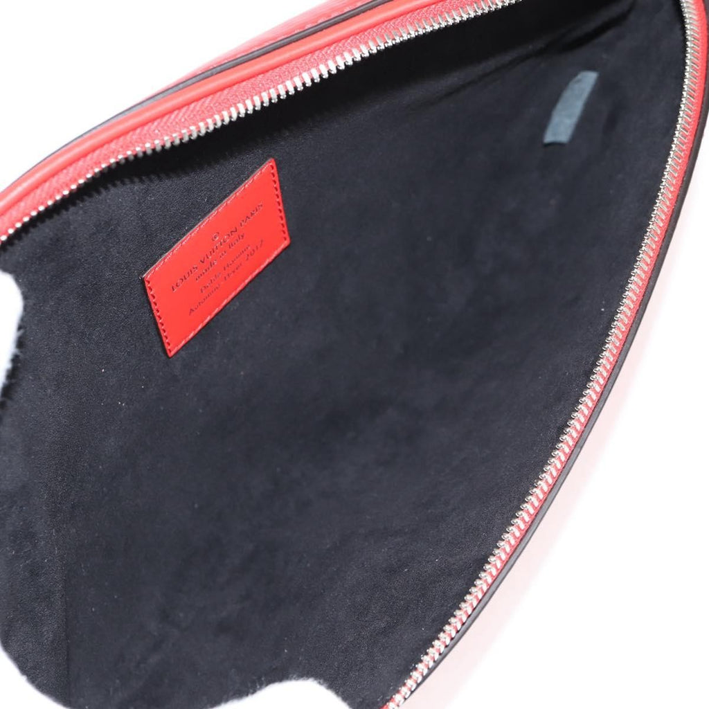 Louis Vuitton Louis Vuitton X Supreme Waist Bag Epi Leather Red Leather Clutche & Pouche Bag