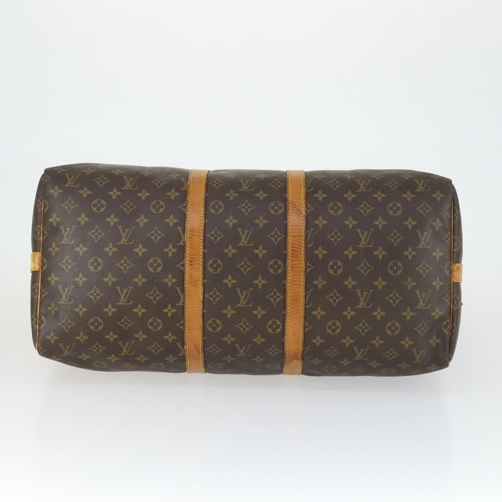 Louis Vuitton Keepall Bandouliere Bag Monogram Canvas Brown Canvas Travel Bag