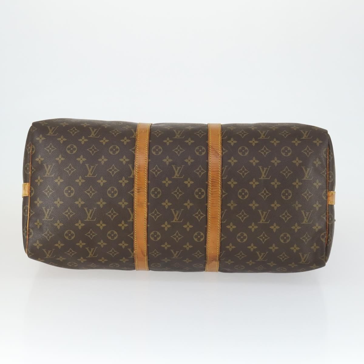 Louis Vuitton Keepall Bandouliere Bag Monogram Canvas Brown Canvas Travel Bag