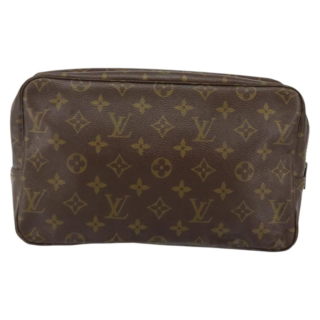 Louis Vuitton Trousse Toiletry Pouch Monogram Canvas Brown Canvas Toiletry Case Accessory