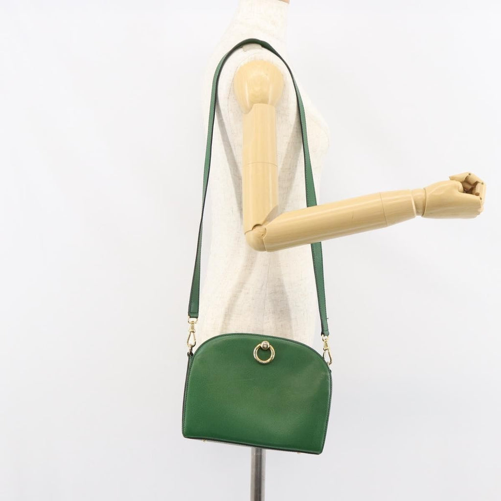 Celine Vintage Shoulder Bag Leather Green Leather Shoulder Bag Bag