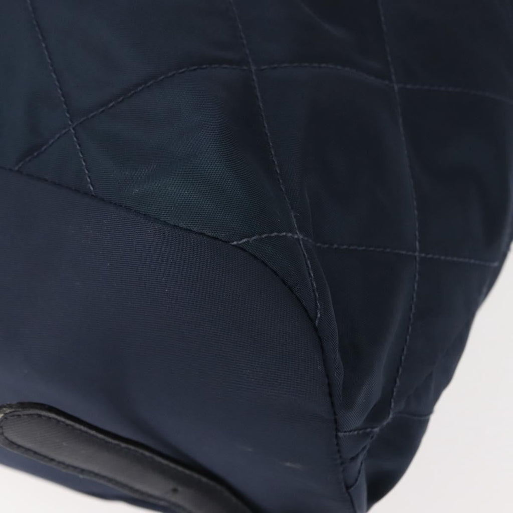 Prada Buckle Backpack Quilted Tessuto Navy Nylon Backpack Bag
