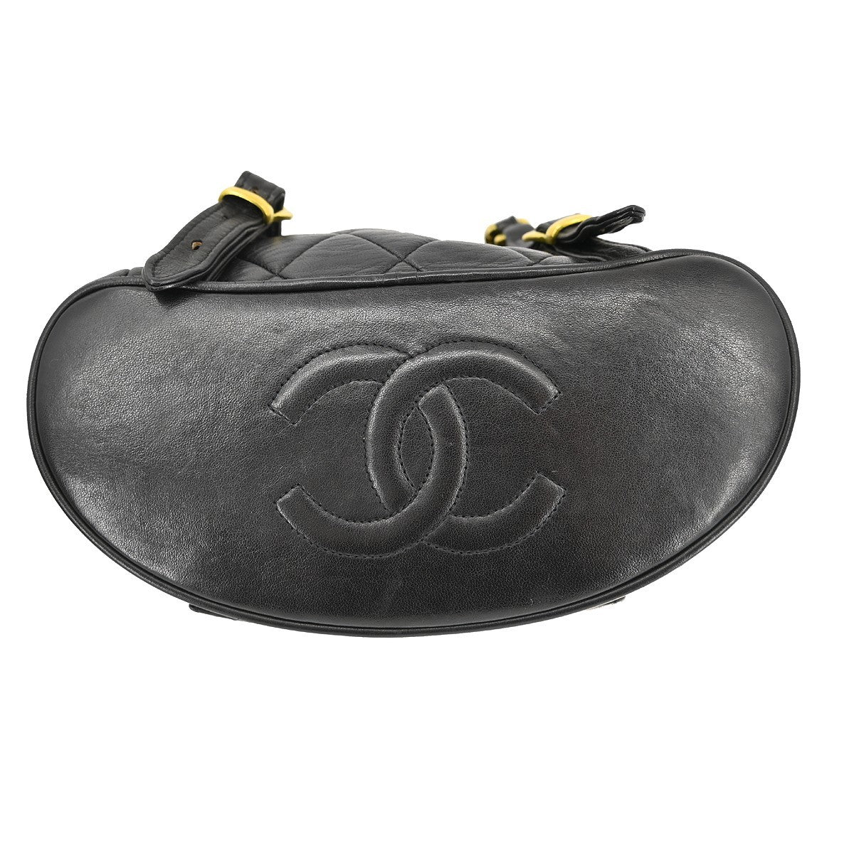 Chanel Duma Drawstring Backpack Quilted Leather Black Leather Backpack Bag