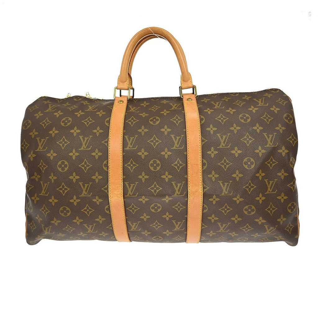 Louis Vuitton Keepall Bag Monogram Canvas Brown Canvas Travel Bag