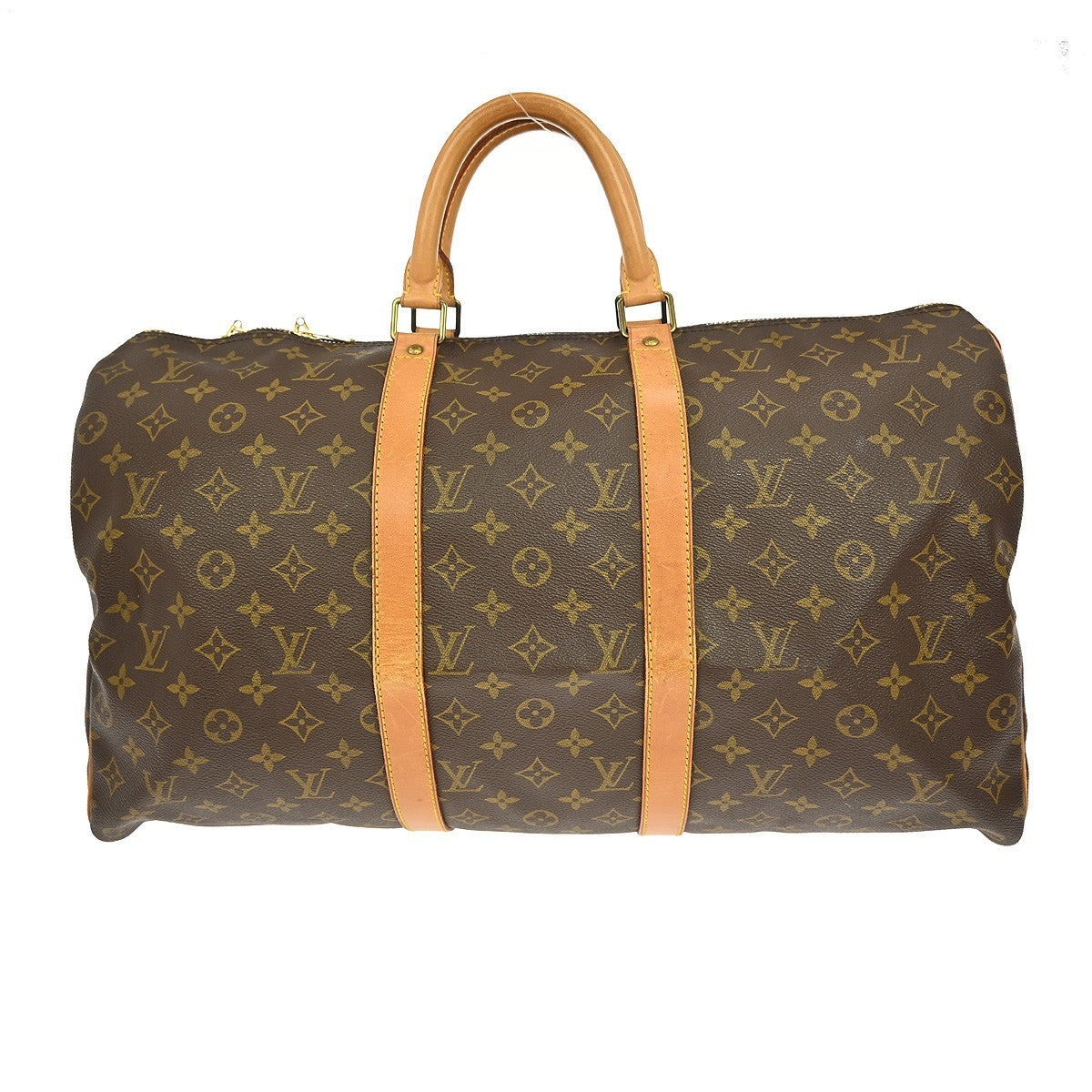 Louis Vuitton Keepall Bag Monogram Canvas Brown Canvas Travel Bag