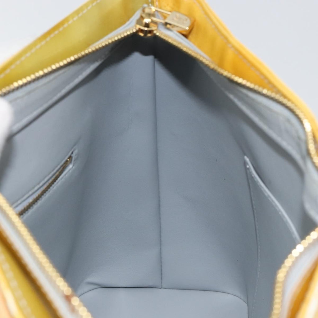 Louis Vuitton Houston Handbag Monogram Vernis Yellow Patent_Leather Tote Bag