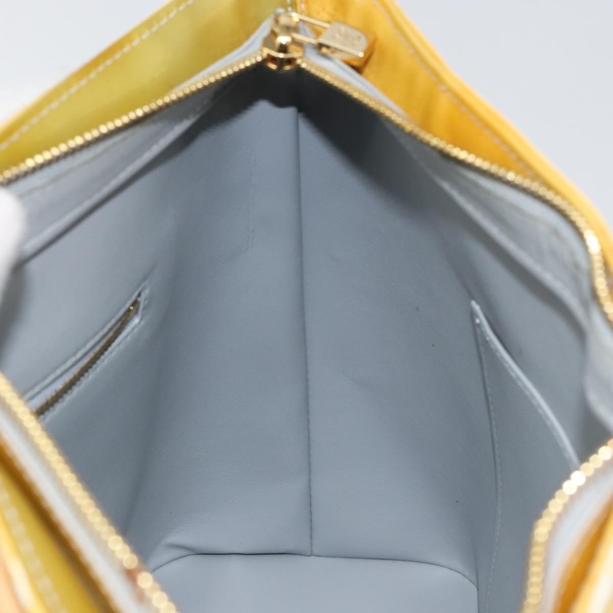 Louis Vuitton Houston Handbag Monogram Vernis Yellow Patent_Leather Tote Bag