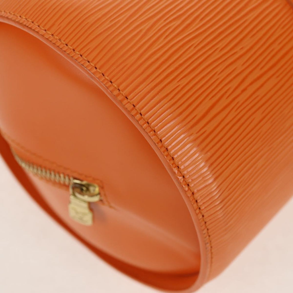 Louis Vuitton Soufflot Handbag Epi Leather Orange Leather Handbag
