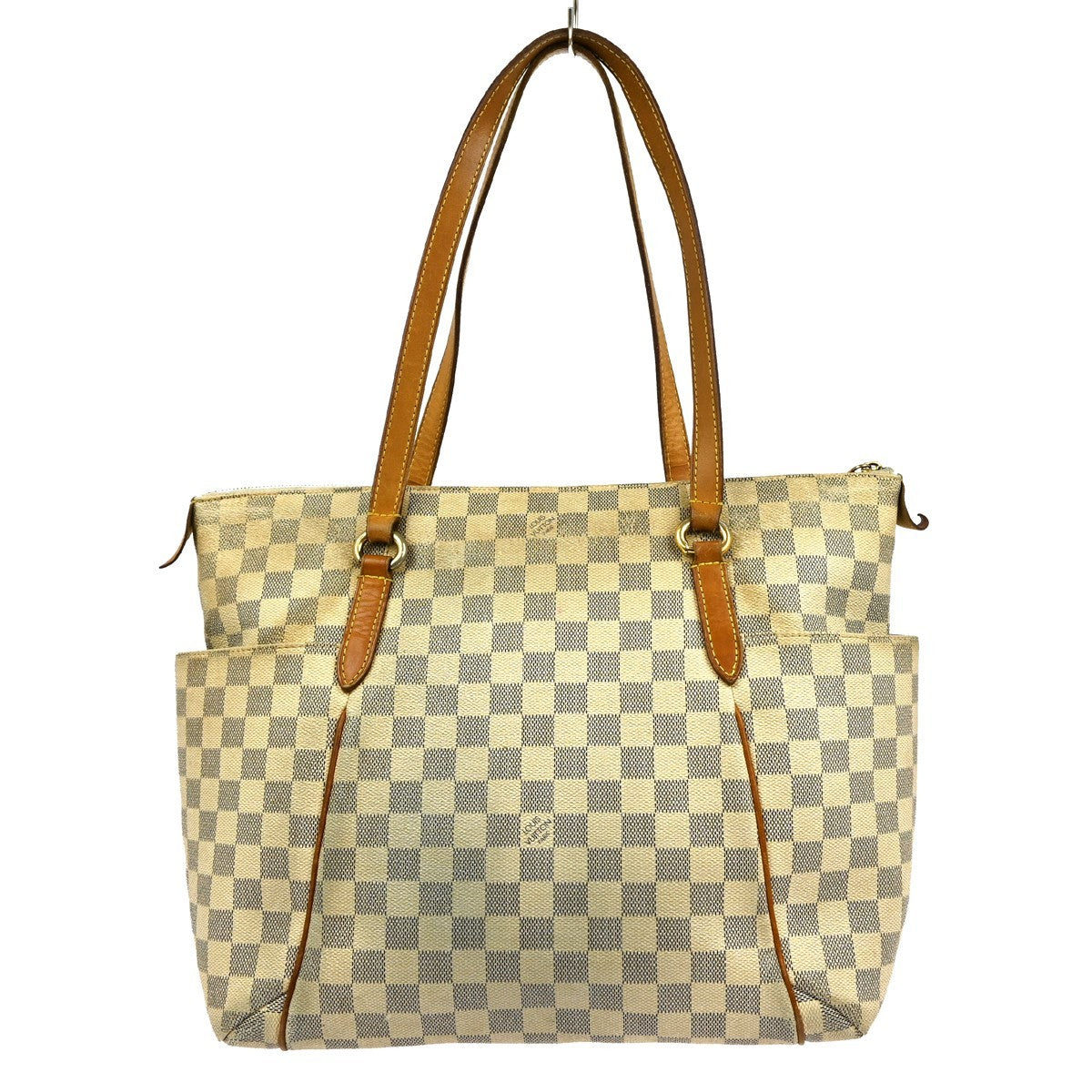 Louis Vuitton Totally Handbag Damier Azur White Canvas Tote Bag