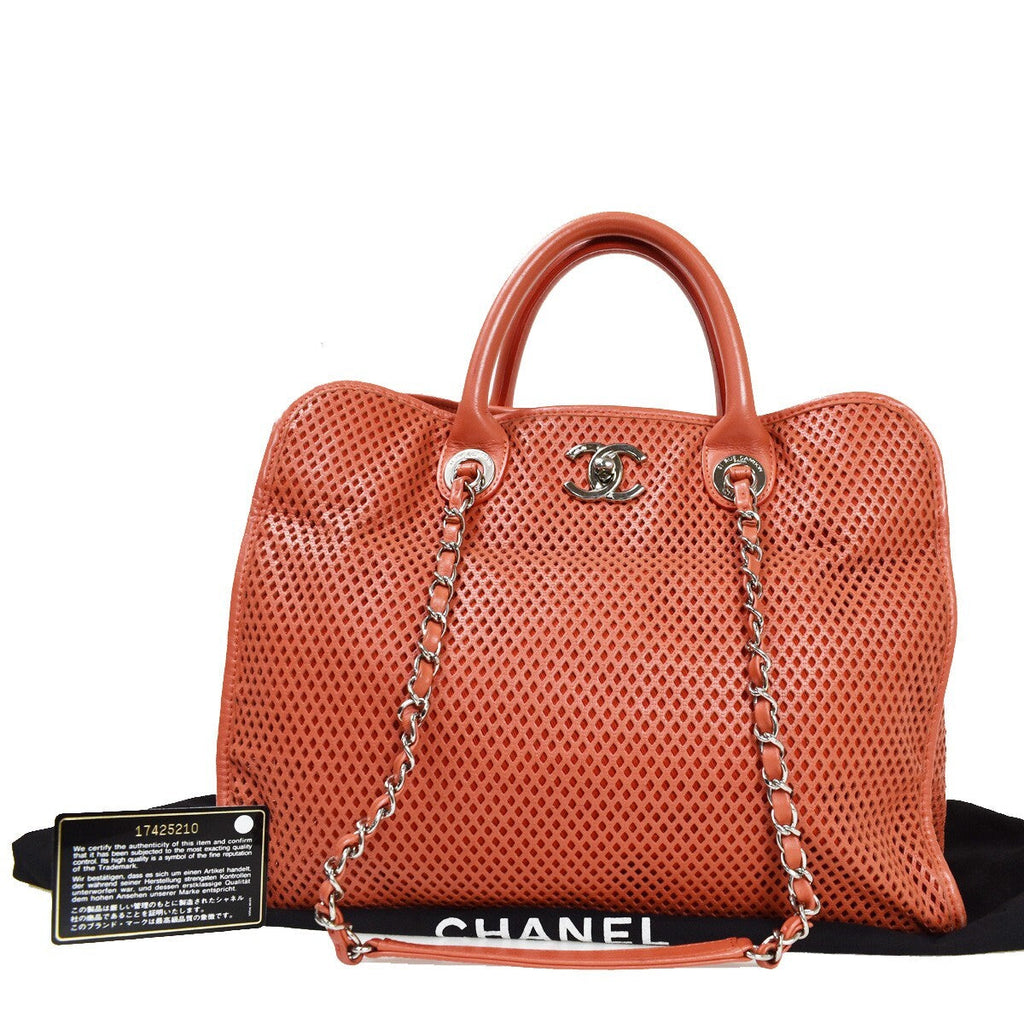 Chanel French Riviera Tote Quilted Caviar Pink Leather Handbag