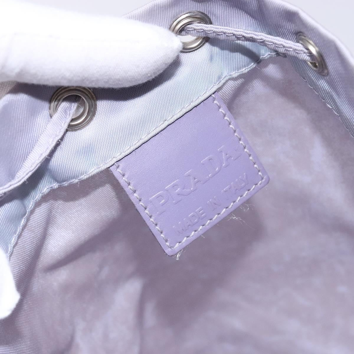 Prada Vela Drawstring Bucket Pouch Tessuto Purple Nylon Bag