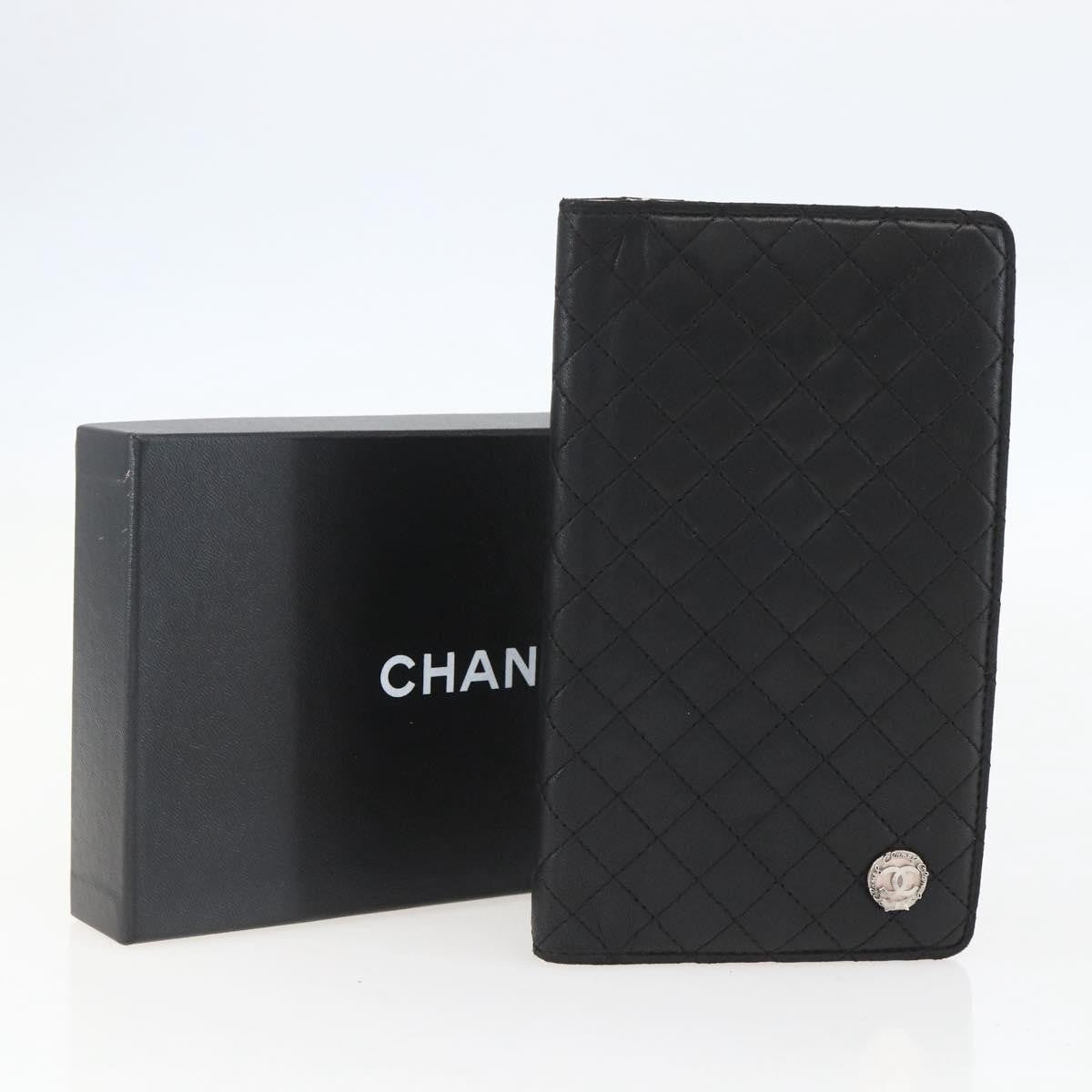 Chanel Vintage Cc Bifold Wallet Leather Black Leather Wallets Accessory