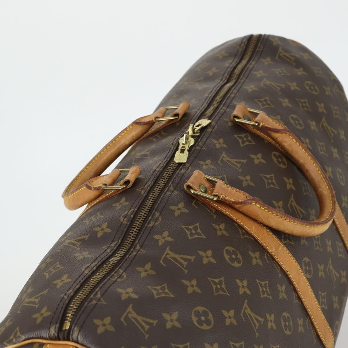 Louis Vuitton Keepall Bandouliere Bag Monogram Canvas Brown Canvas Travel Bag