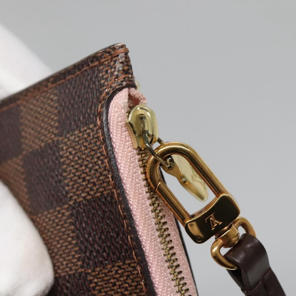 Louis Vuitton Neverfull Pochette Damier Brown Canvas Bag