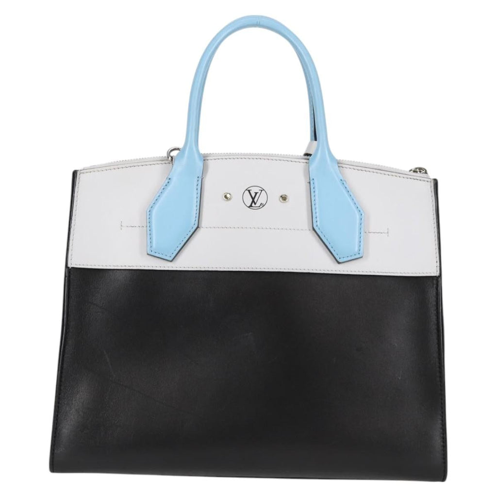 Louis Vuitton City Steamer Handbag Leather Black Leather Handbag
