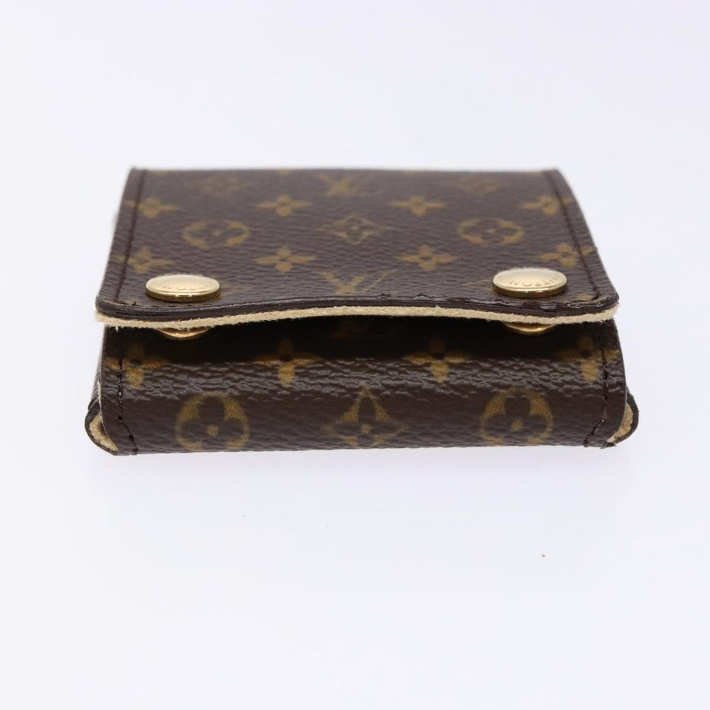 Louis Vuitton Case Jewelry Box Canvas Brown Canvas Wallets Accessory