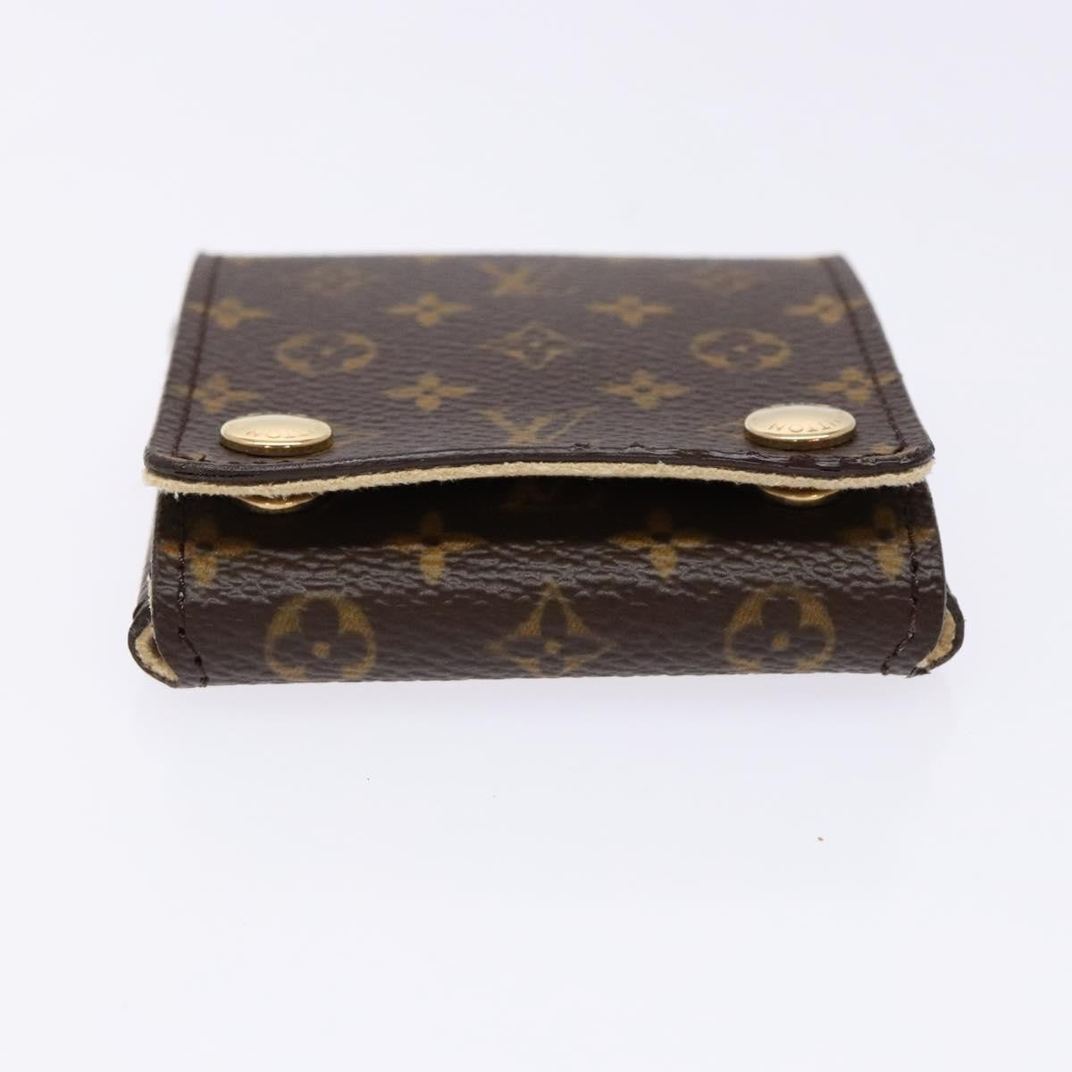 Louis Vuitton Case Jewelry Box Canvas Brown Canvas Wallets Accessory
