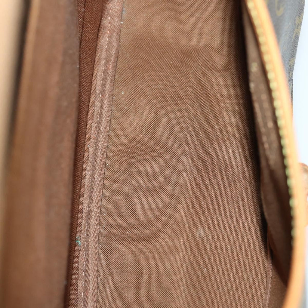 Louis Vuitton Saumur Handbag Monogram Canvas Brown Canvas Shoulder Bag