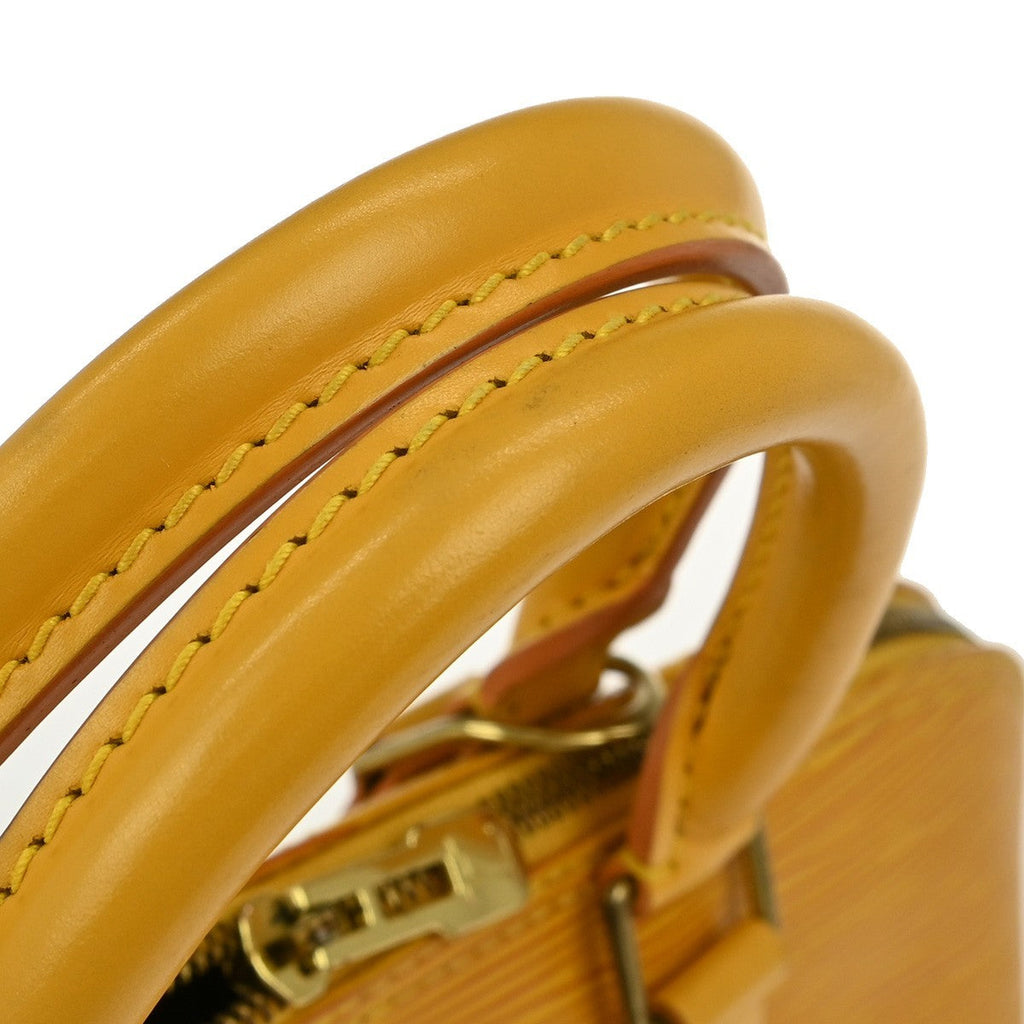 Louis Vuitton Alma Handbag Epi Leather Yellow Leather Handbag
