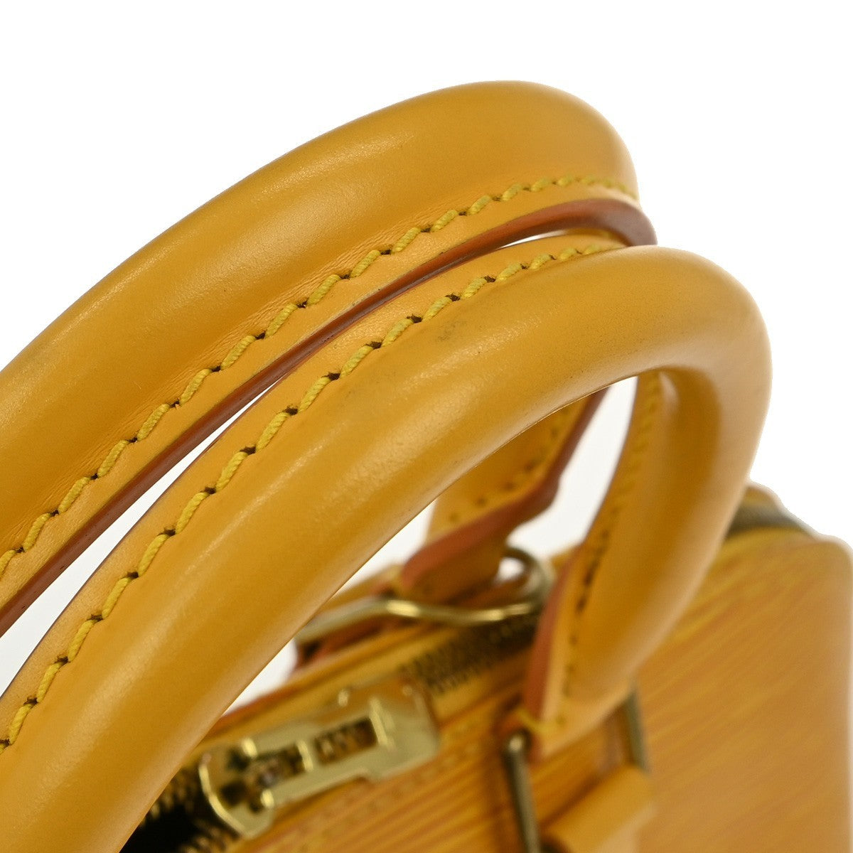 Louis Vuitton Alma Handbag Epi Leather Yellow Leather Handbag