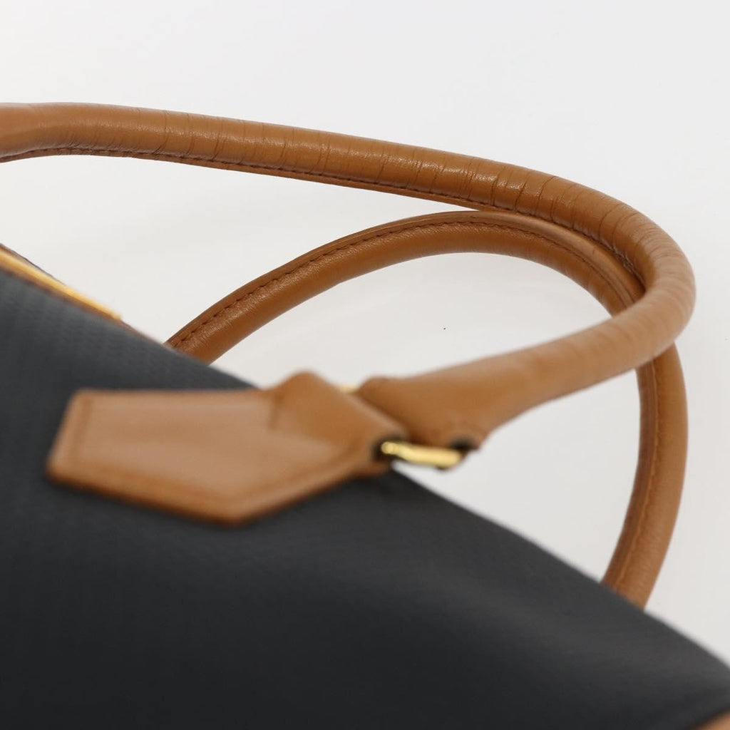 Saint Laurent Vintage Handbag Canvas Black Canvas Handbag (Pre-Owned)