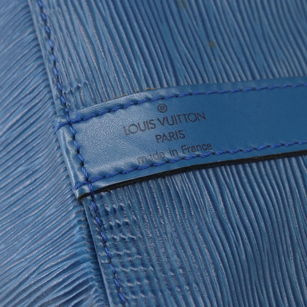 Louis Vuitton Petit Noe Handbag Epi Leather Blue Leather Shoulder Bag