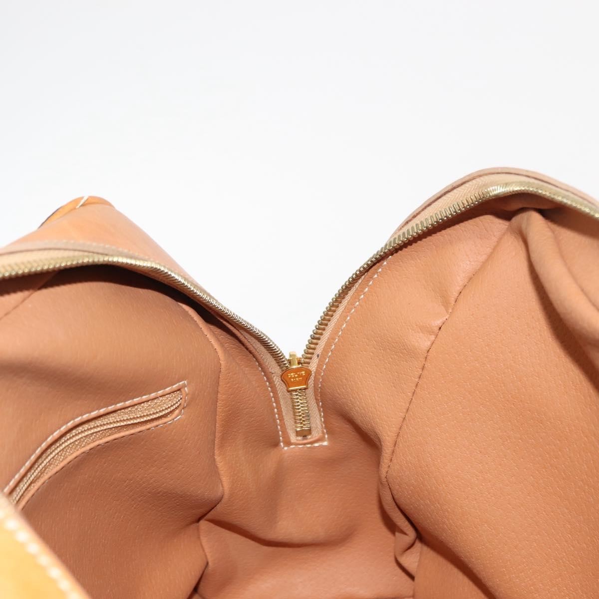 Celine Vintage Macadam Handbag Canvas And Leather Brown Canvas Handbag