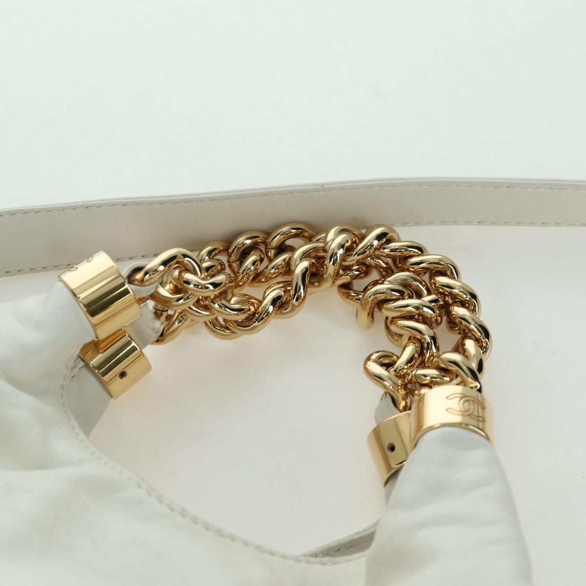 Chanel Rodeo Drive Hobo Leather White Leather Handbag