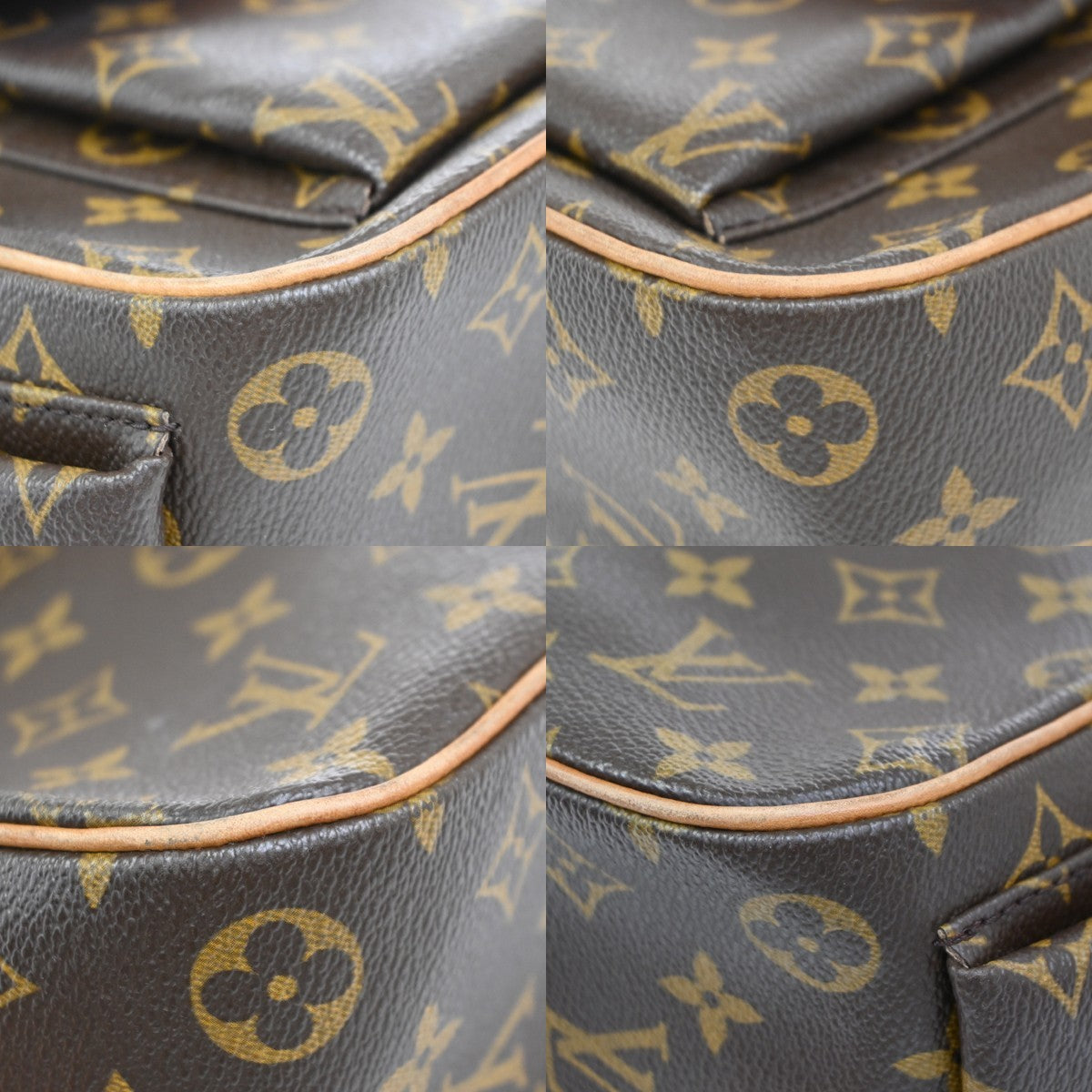 Louis Vuitton Excentri-Cite Handbag Monogram Canvas Brown Canvas Handbag