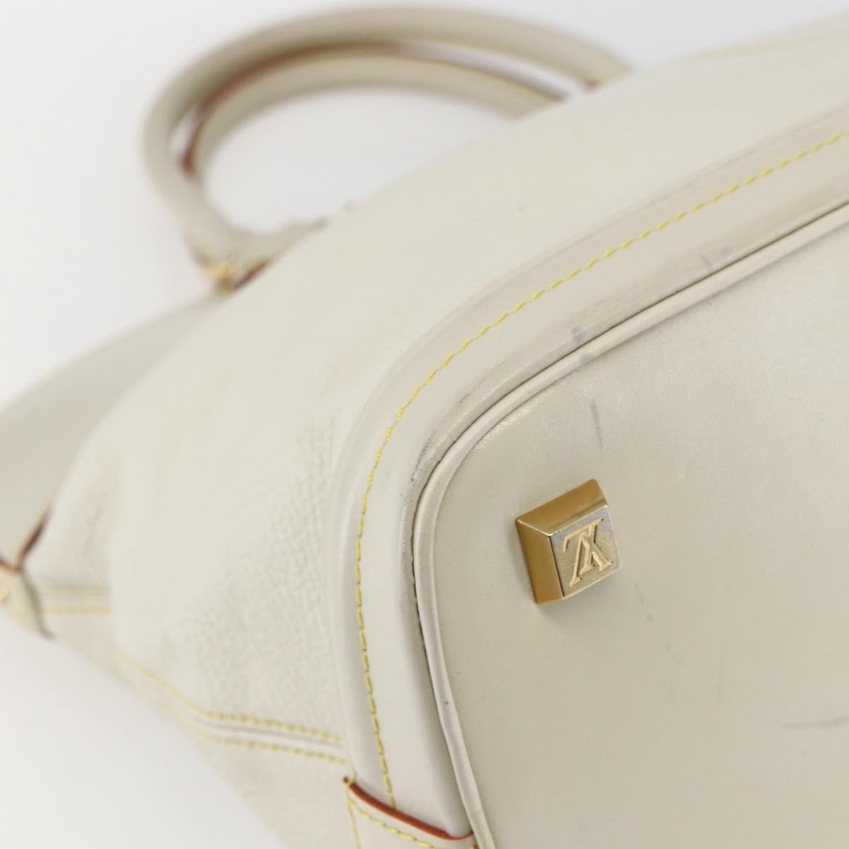 Louis Vuitton Suhali Lockit Handbag Leather White Leather Handbag