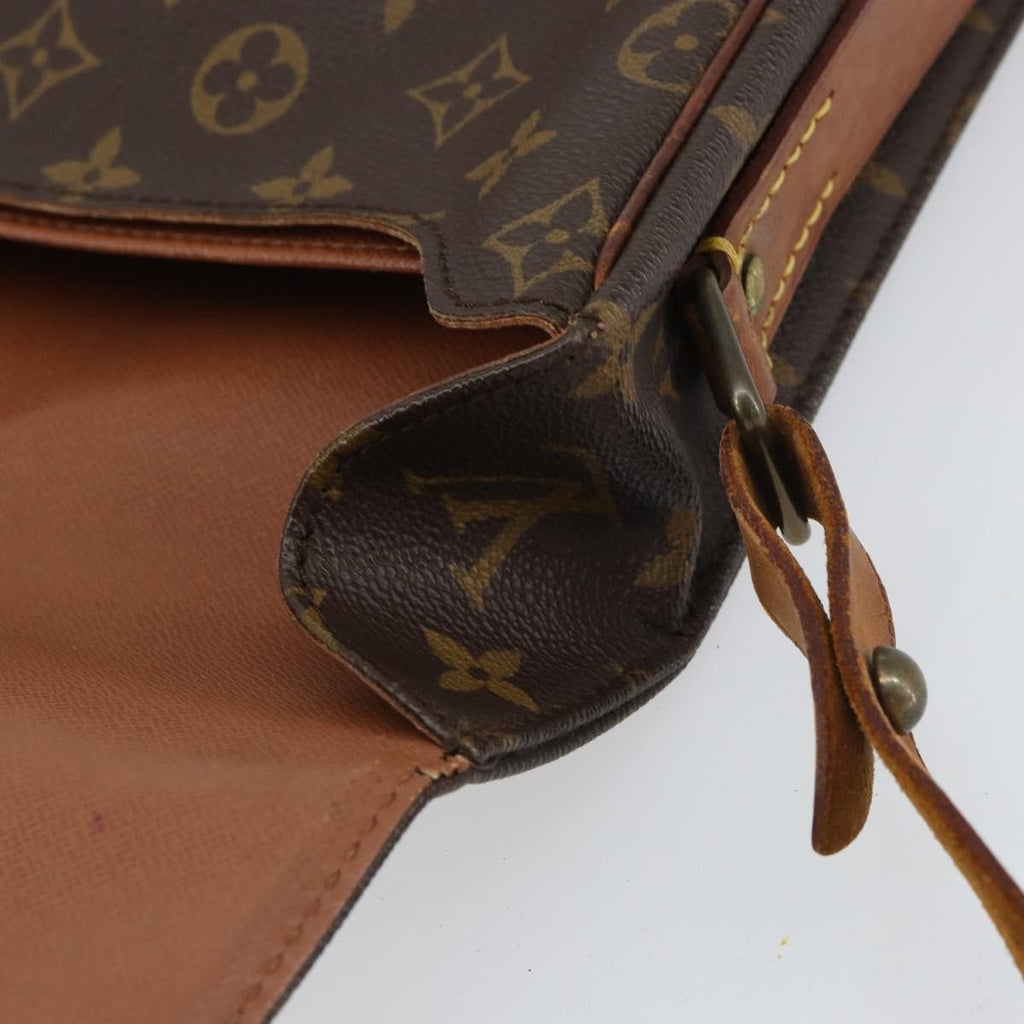 Louis Vuitton Cartouchiere Handbag Monogram Canvas Brown Canvas Shoulder Bag