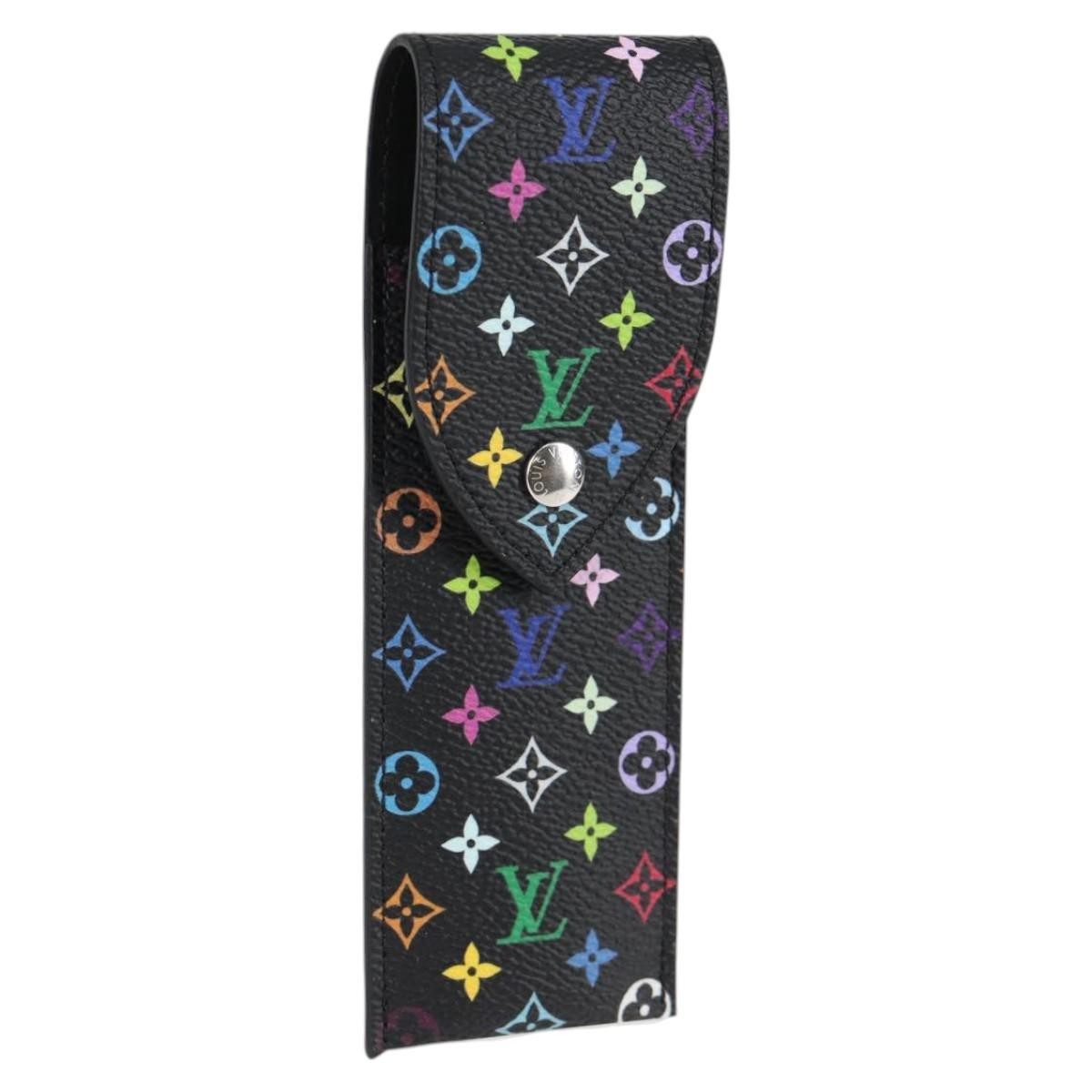 Louis Vuitton Etui À Stylo Canvas Black Canvas Clutche & Pouche Bag