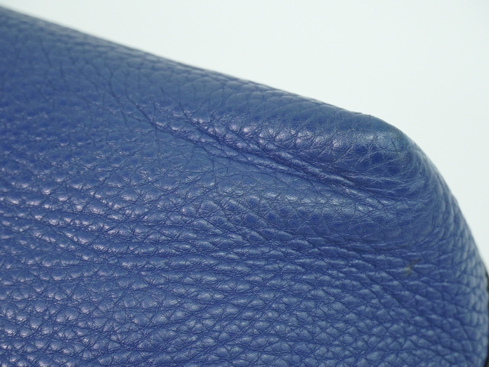 Prada Embossed Logo Open Tote Leather Blue Leather Tote Bag Bag