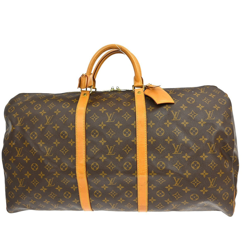 Louis Vuitton Keepall Bag Monogram Canvas Brown Canvas Travel Bag