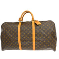 Louis Vuitton Keepall Bag Monogram Canvas Brown Canvas Travel Bag