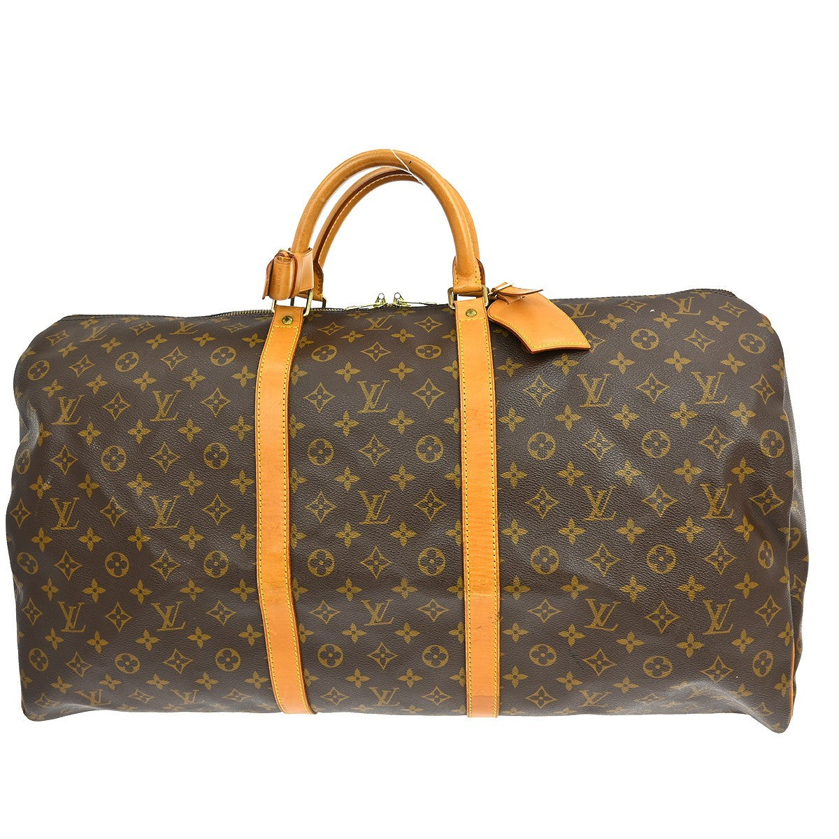 Louis Vuitton Keepall Bag Monogram Canvas Brown Canvas Travel Bag