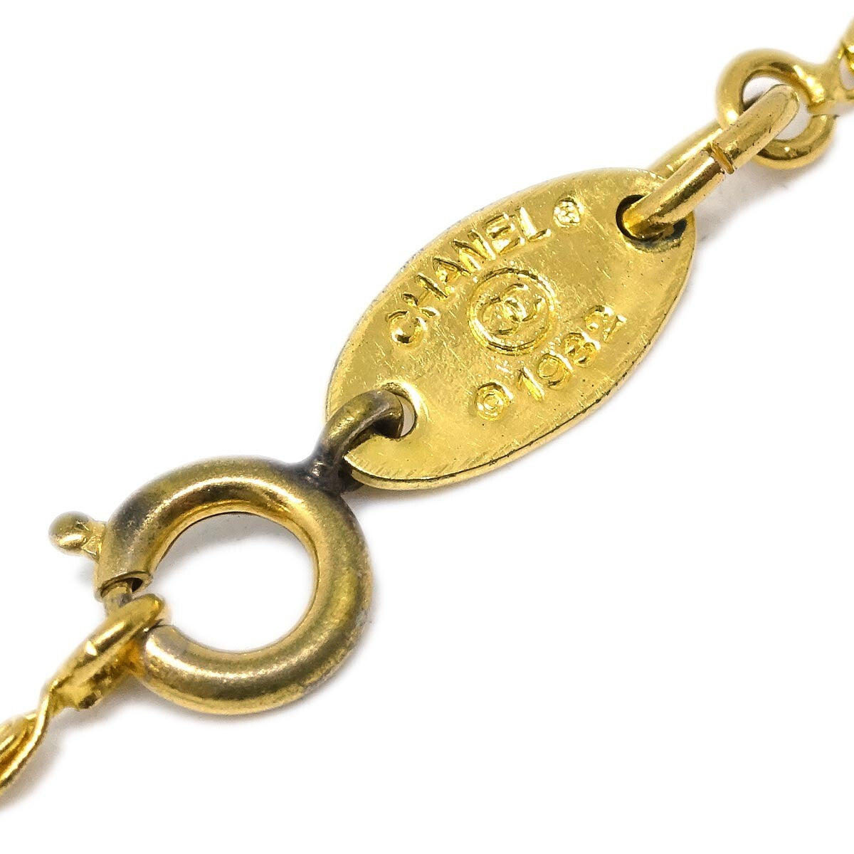 Chanel Cc Pendant Necklace Metal Gold Gold_Plated Necklace Jewelry