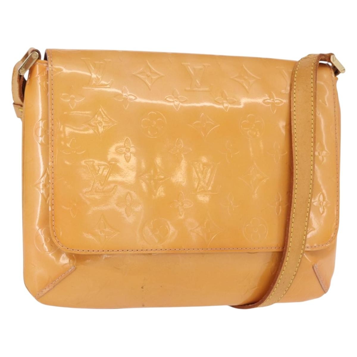 Louis Vuitton Thompson Street Handbag Monogram Vernis Yellow Patent_Leather Shoulder Bag