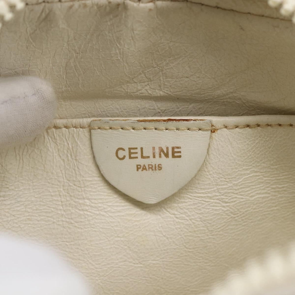 Celine Vintage Shoulder Bag Leather White Leather Shoulder Bag Bag