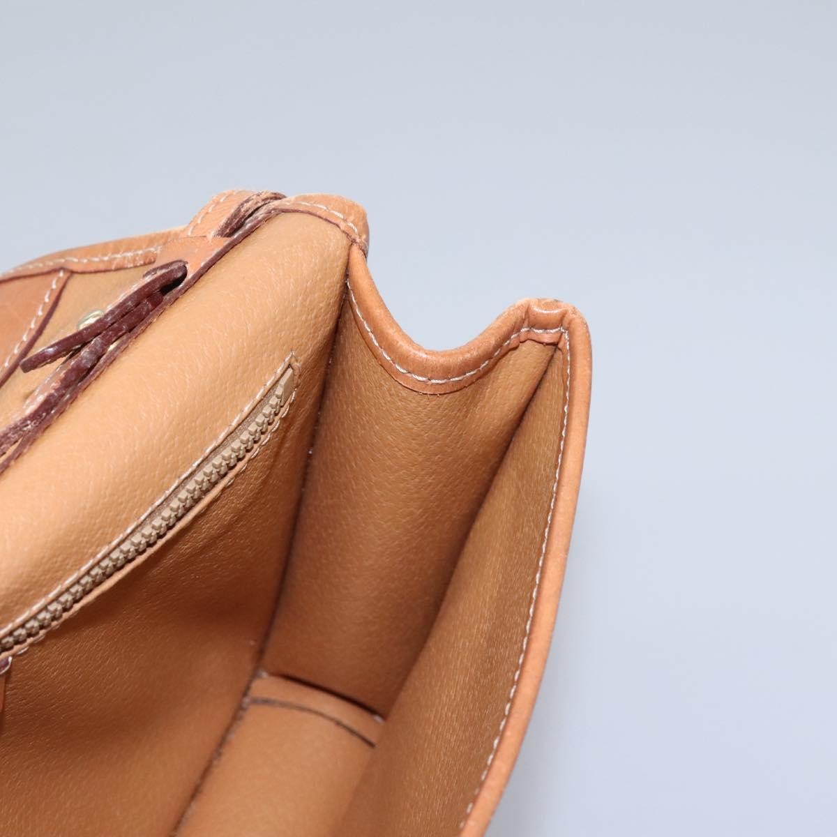 Celine Vintage Macadam Circle Logo Shoulder Bag Canvas And Leather Brown Canvas Shoulder Bag Bag